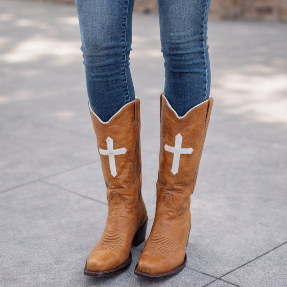 Old West Cowgirl Boots 8.5